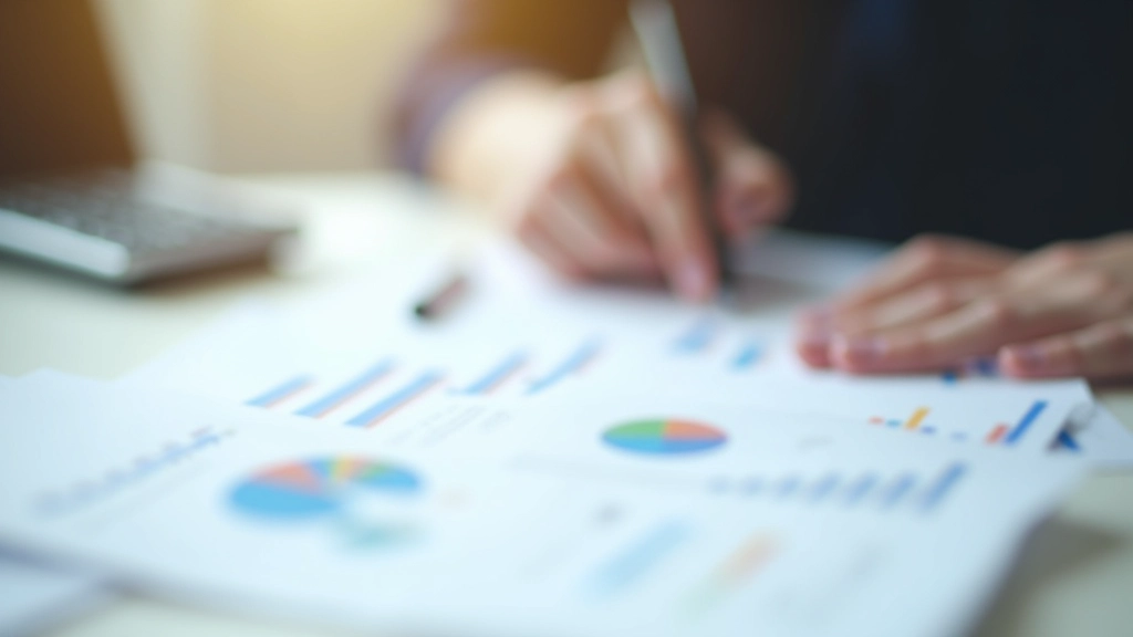 Documents de portefeuille financier éparpillés sur une table de travail