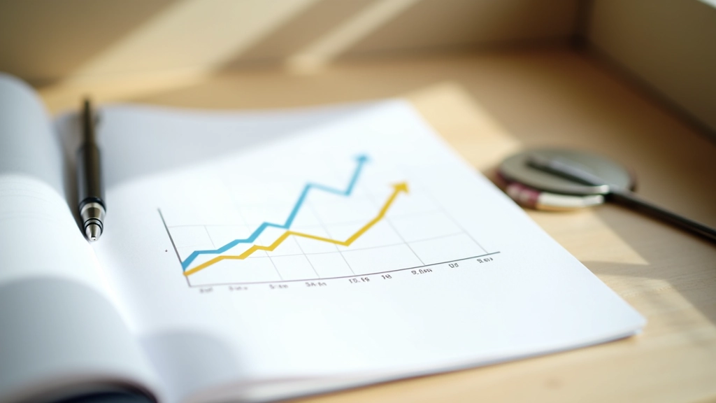 Graphique d'épargne progressive sur papier avec stylo et notes manuscrites